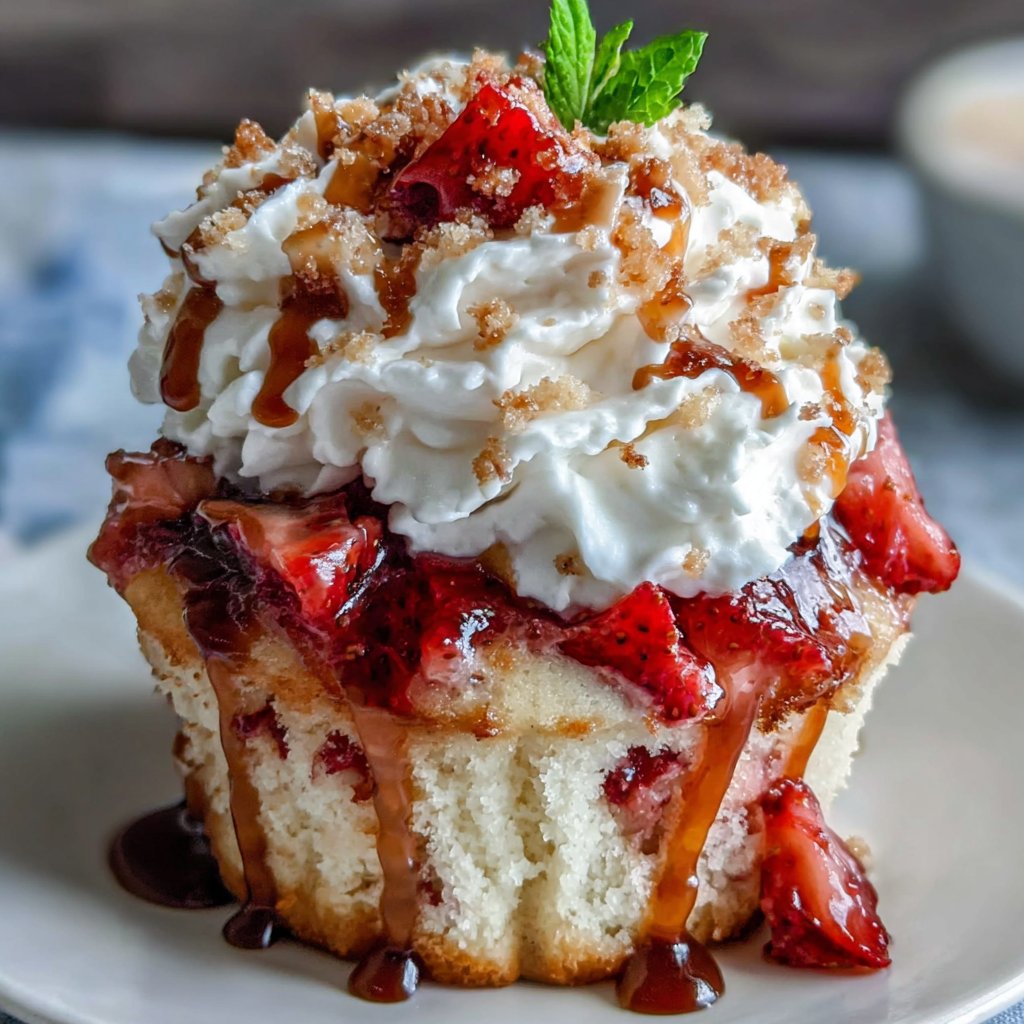 Schicht für Schicht Erdbeer-Cupcake