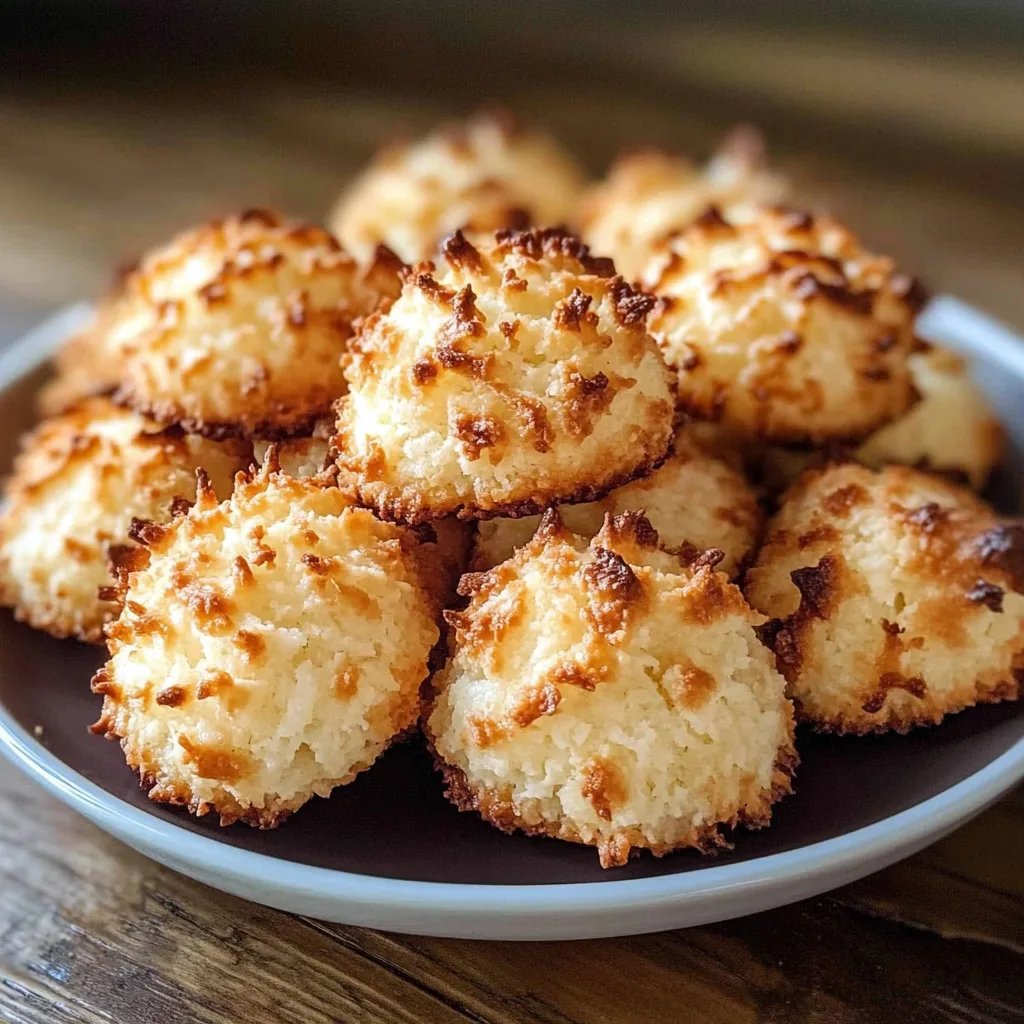 Einfache vegane Kokosmakronen