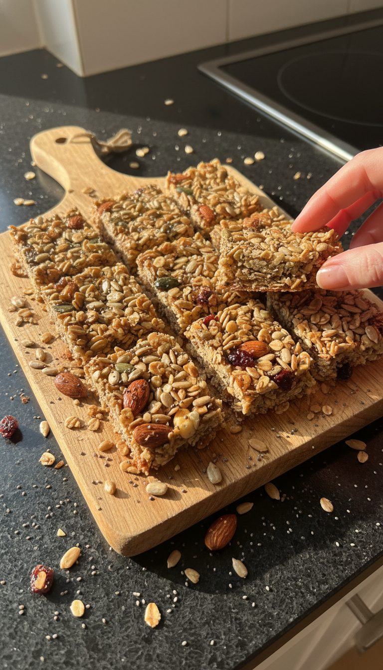 Gesunde Müsliriegel mit Nüssen