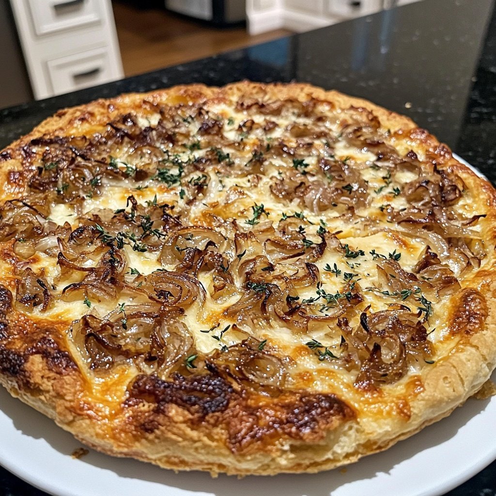 Zwiebelkuchen karamellisiert