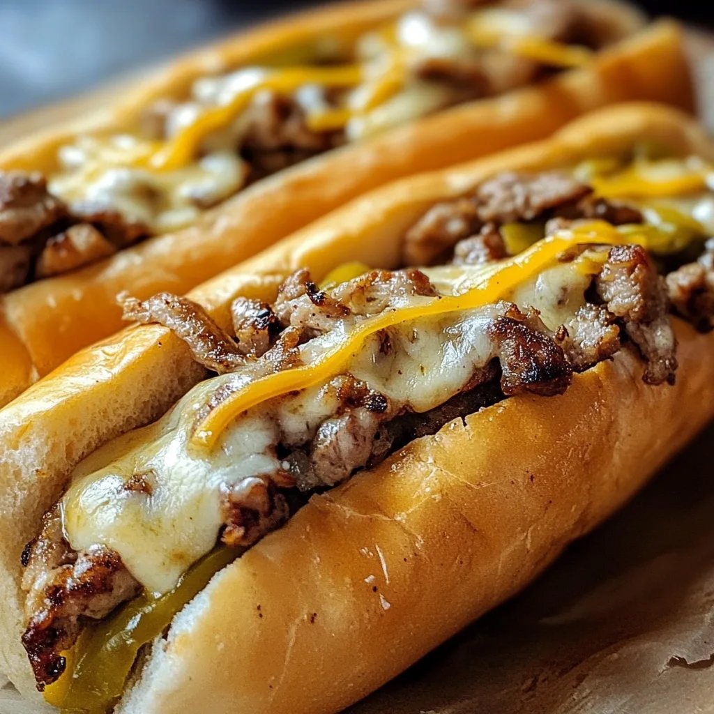 Hähnchen Cheesesteaks
