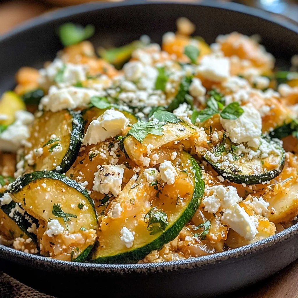 Zucchini-Reis-Pfanne mit Feta