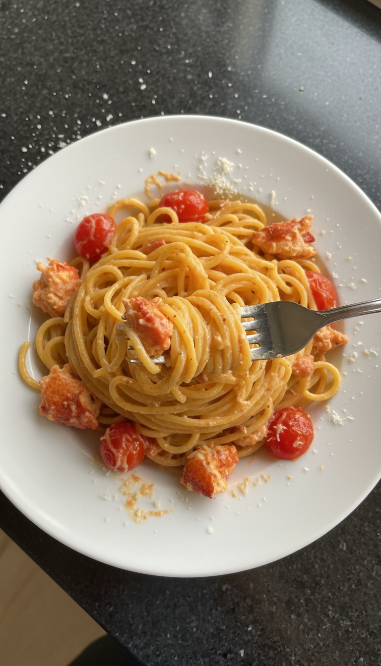 Cremige Hummer Tomaten Pasta​
