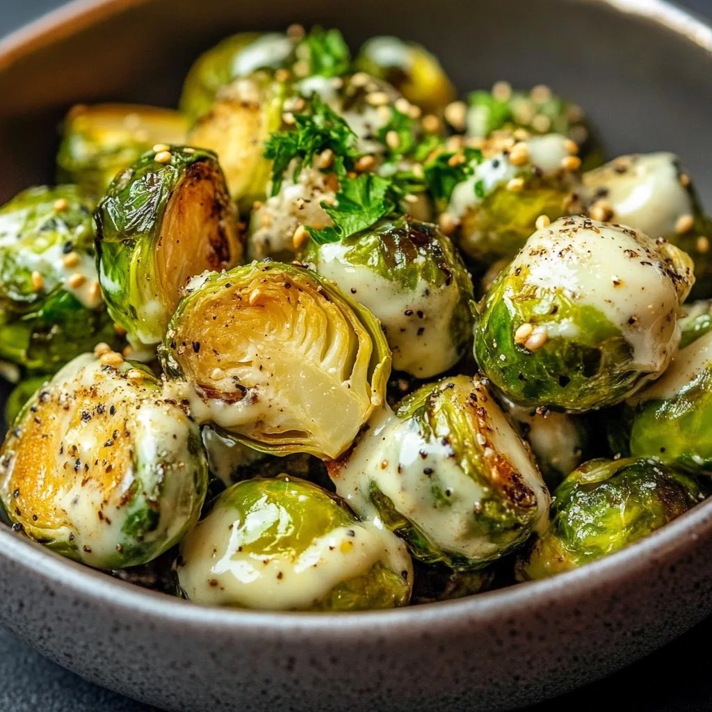 Rosenkohl in Frischkäse-Senfsauce