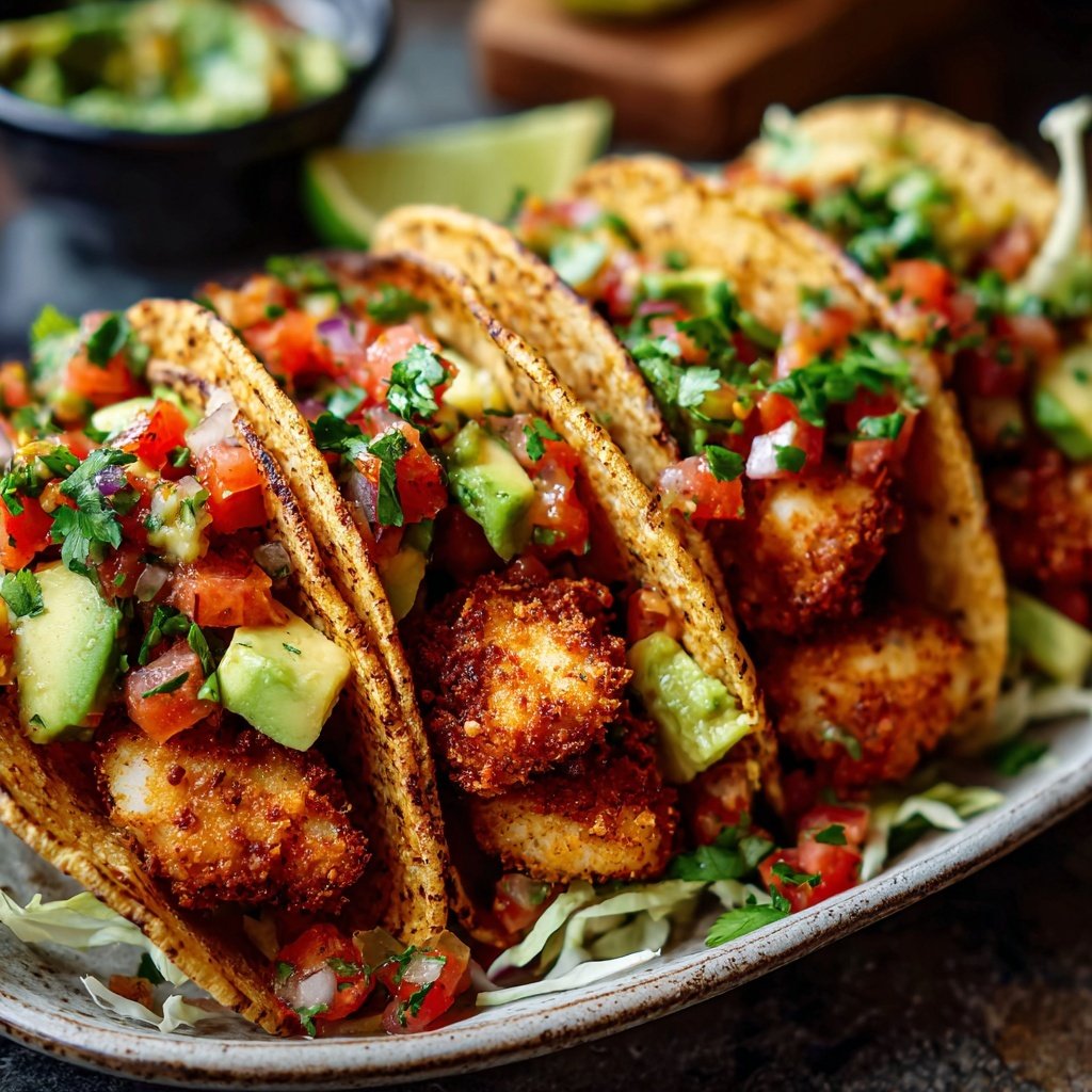 Knusperfisch Taco Schüsseln Avocado