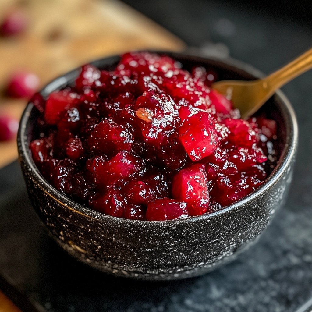 Cranberry-Apfel-Chutney für Käse und Braten