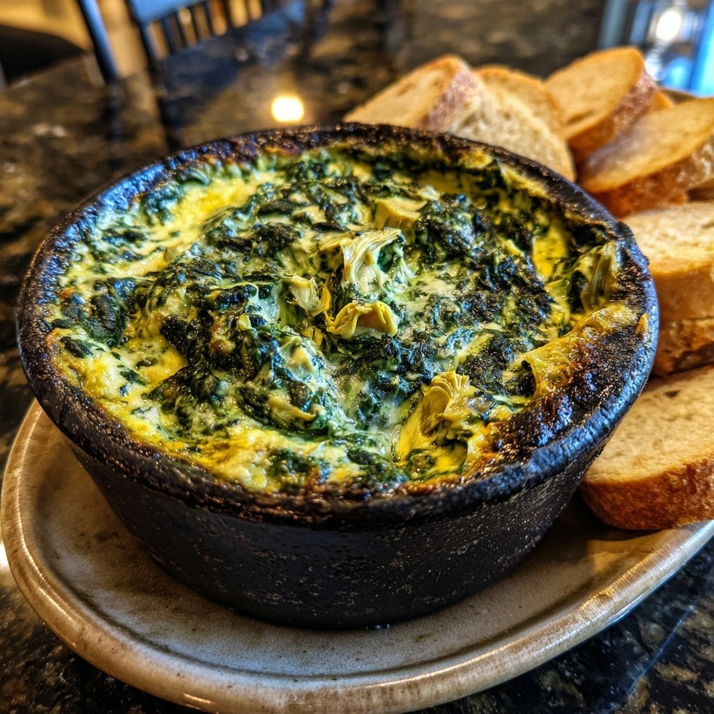 Spinat Artischocken Fondue Überraschung