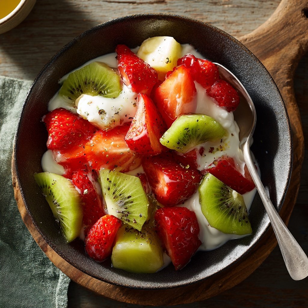 Gemischter Obstsalat mit Vanille