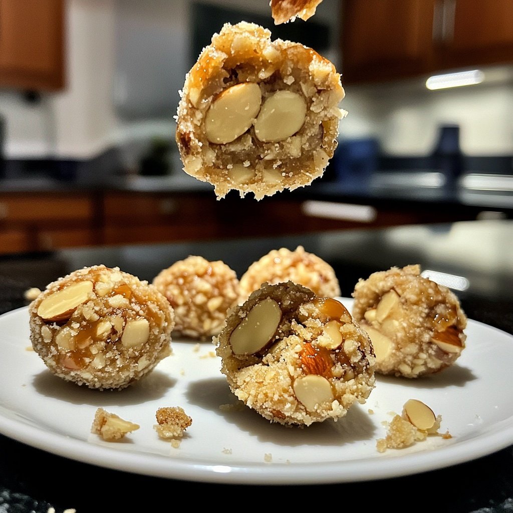 Gebrannte Mandel Pralinen mit Mandelmus