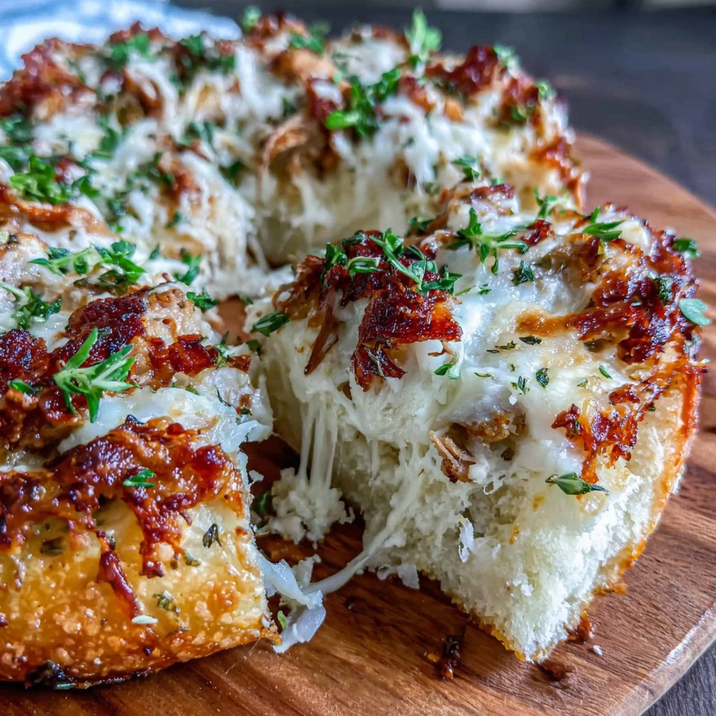 Puffreiche Puten-Hackfleischpizza