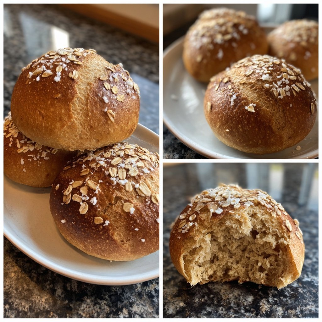 Haferflocken Abendessen Brötchen