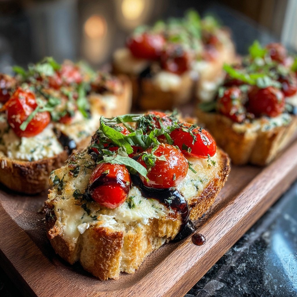 Kräuter Ziegenkäse Crostini Häppchen