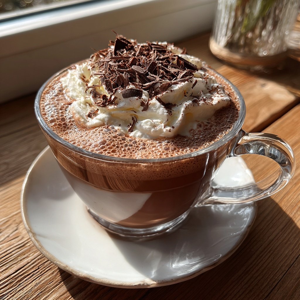 Französische heiße Schokolade