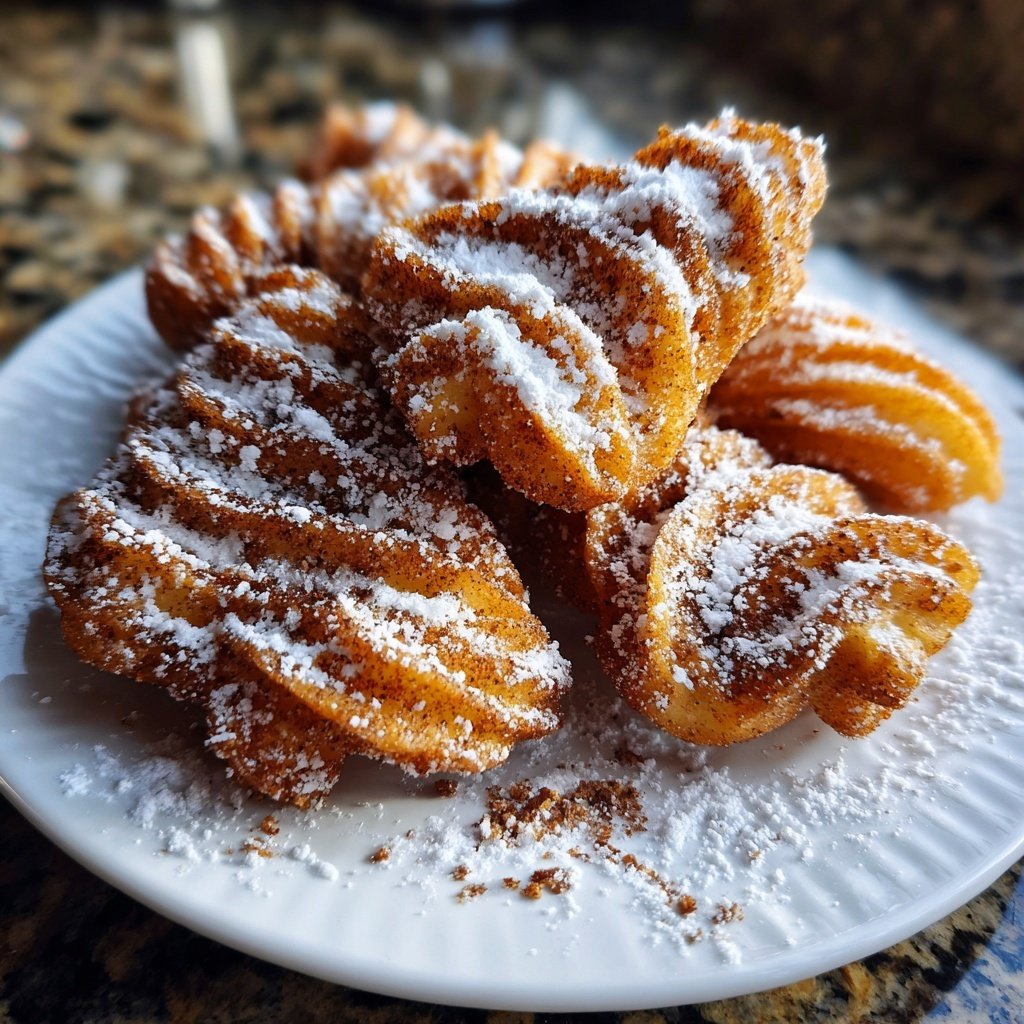 Weihnachtsbaum Churros mit Zimt