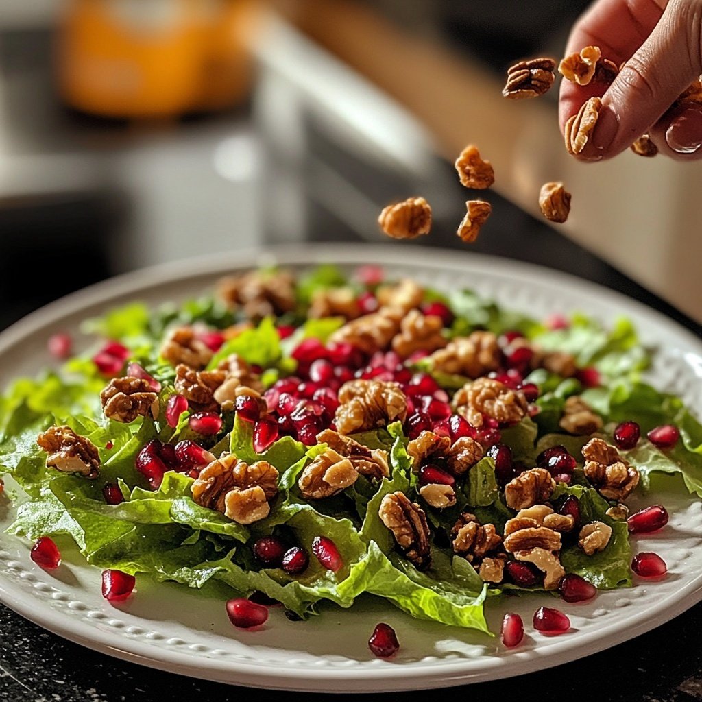 Feldsalat mit Walnüssen und Granatapfel
