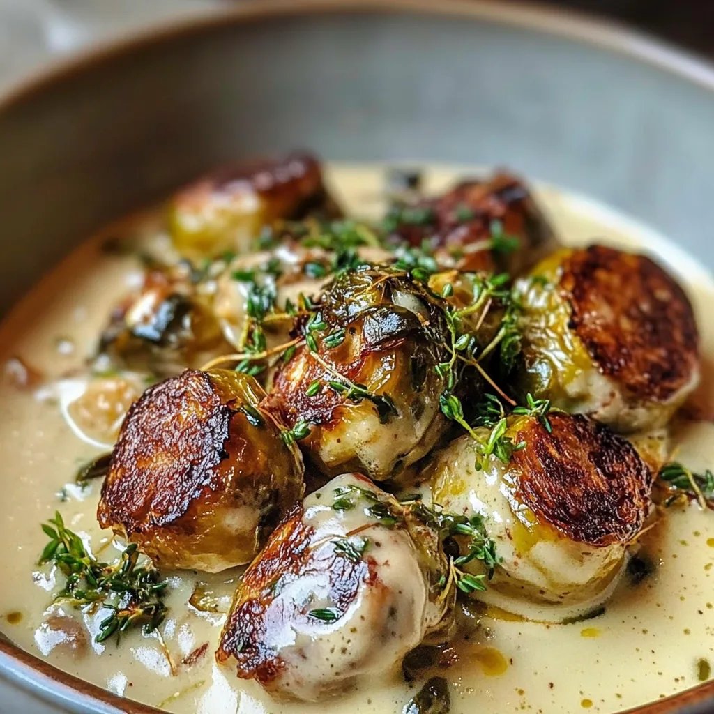 Cremiger Winter-Rosenkohl