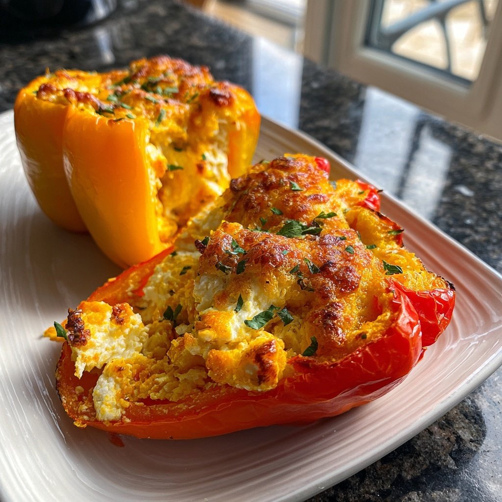 Gefüllte Paprika mit Feta Airfryer