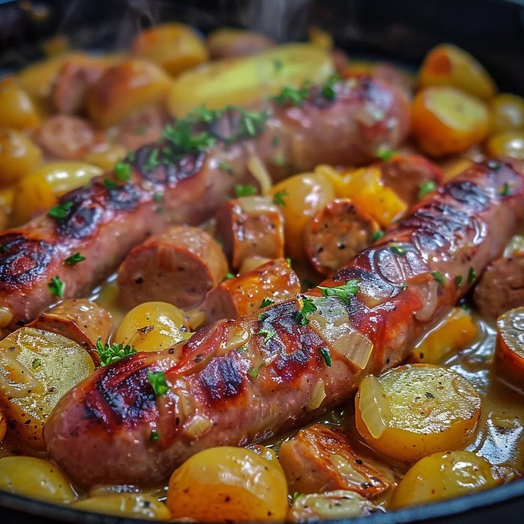 Würziger Kartoffel-Wurst-Eintopf