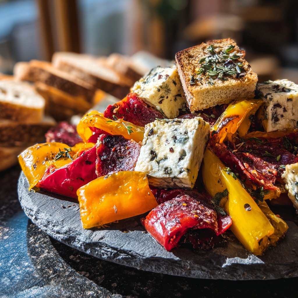 Antipasti Platte mit Peperoni Käse