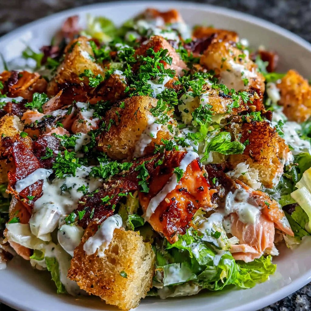 Lachs Caesar Salat Bowl