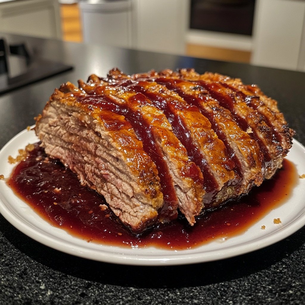 Weihnachtsbraten mit Rotweinsoß
