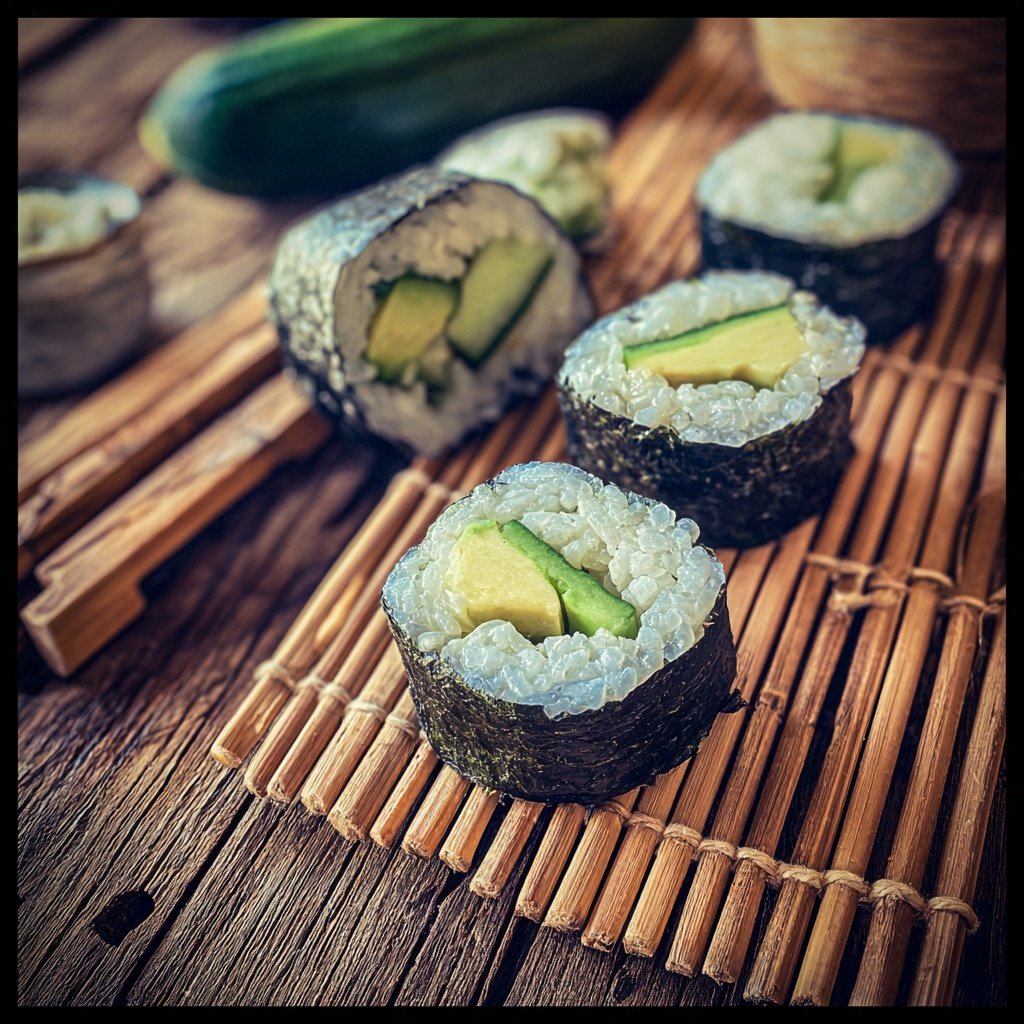 Gurken Avocado Sushi Rolls
